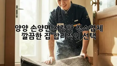 양양 손양면 저렴한 청소업체 ✨ 깔끔한 집, 합리적인 선택!